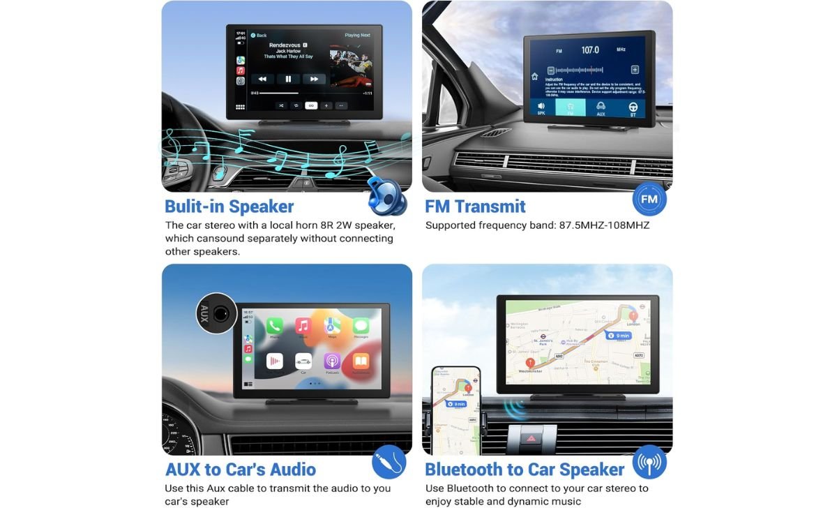 Hauxiy Wireless Apple Carplay Screen For Car