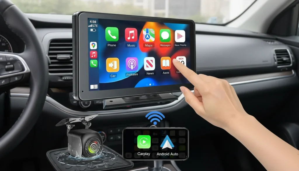 Portable Wireless CarPlay Screen