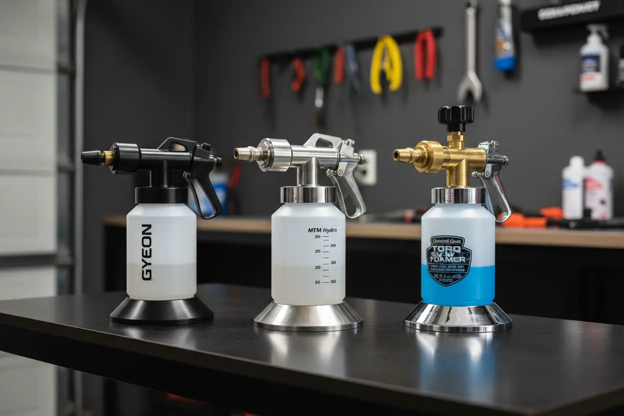 Top foam cannon for pressure washer models