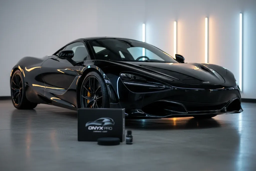 Car with ceramic coating kit