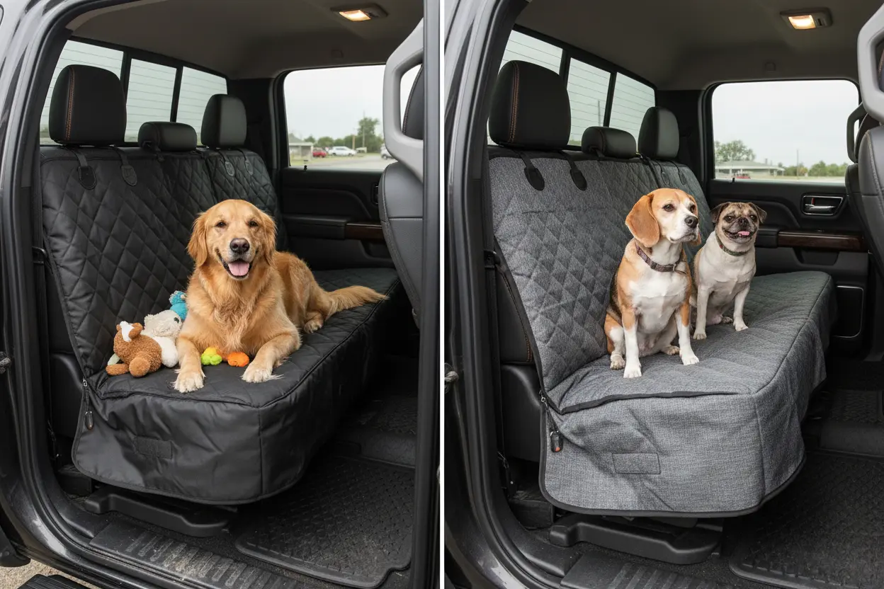 Different types of dog seat covers for trucks