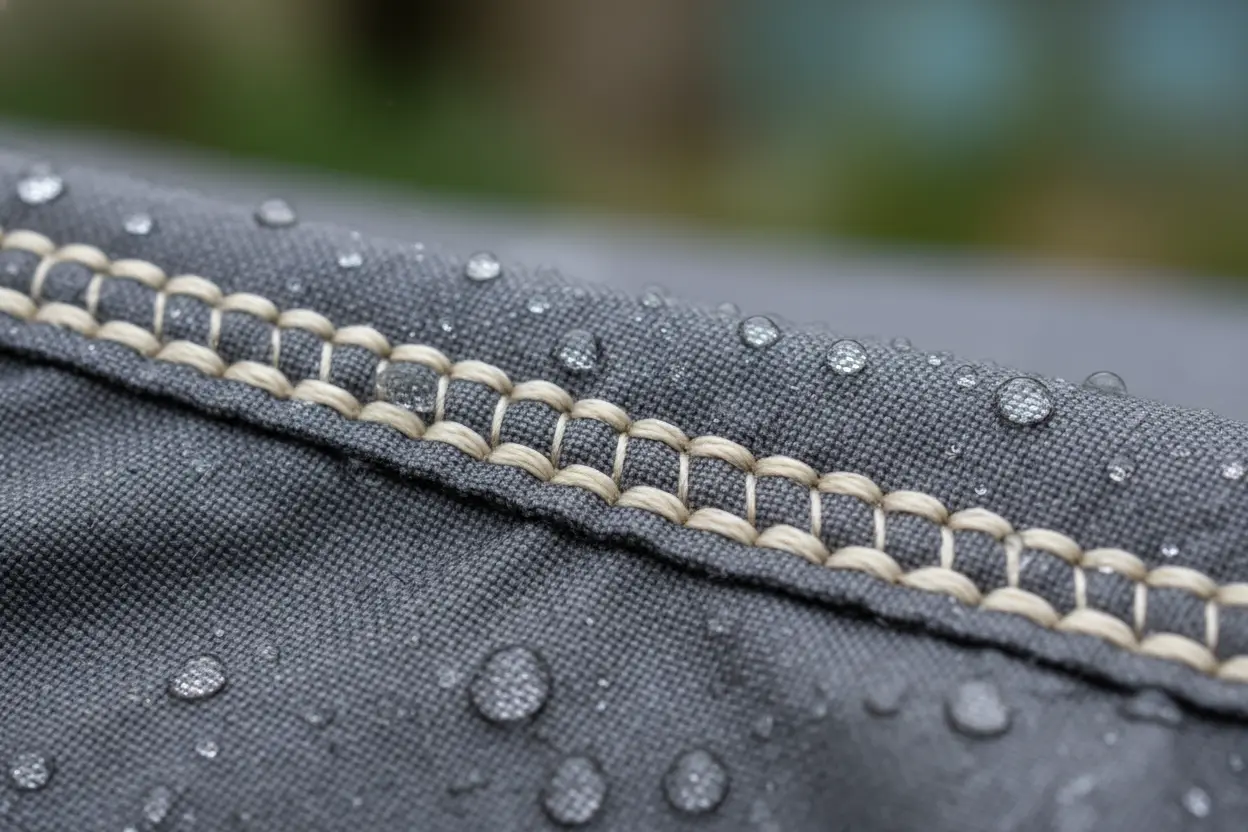 Close-up of waterproof car cover fabric