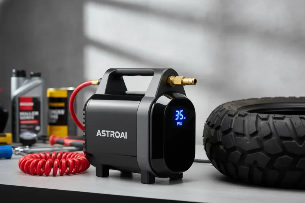 AstroAI L7 Tire Inflator Air Compressor for Motorcycles