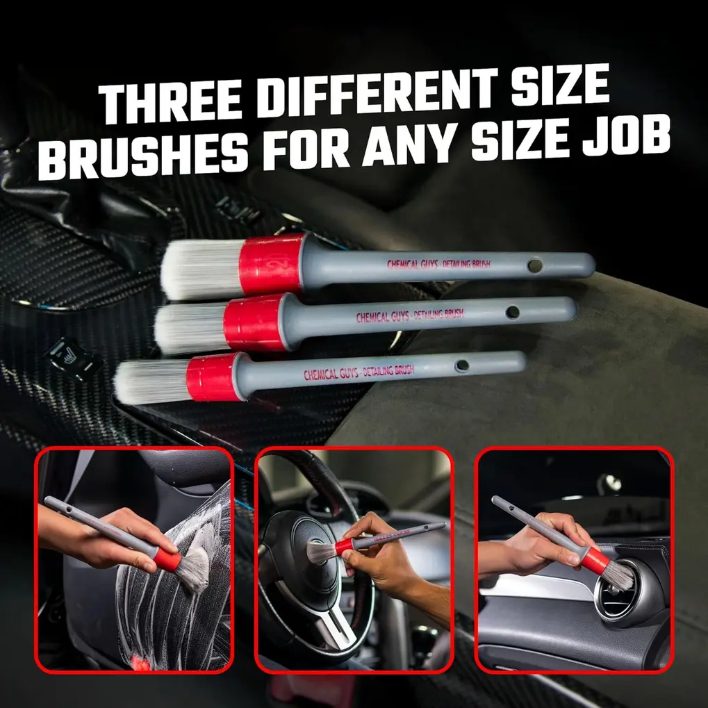 Chemical Guys All in the Details brush set with interior cleaner