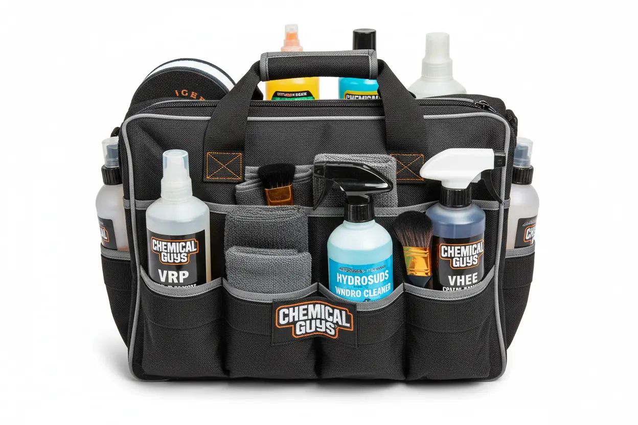 Chemical Guys Car Detailing Organizer Compartment top view