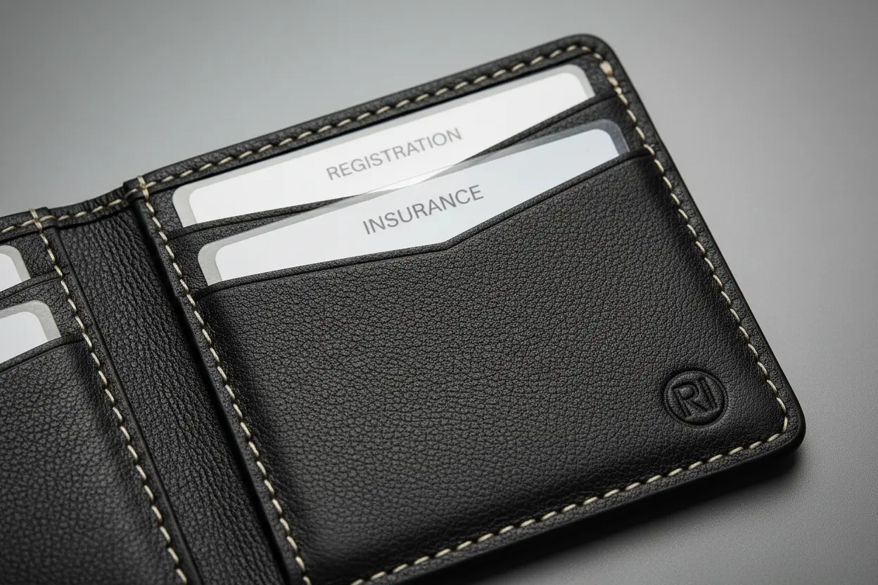 Close-up of car organizer material and stitching