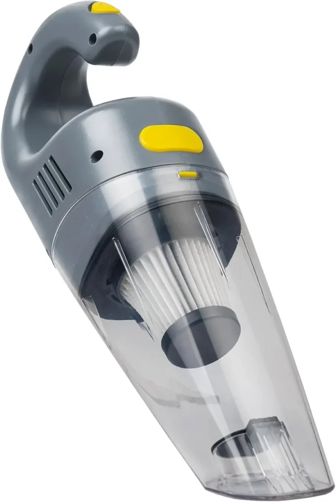 Chemical Guys EQP410 DetailVac handheld car vacuum with its attachments displayed