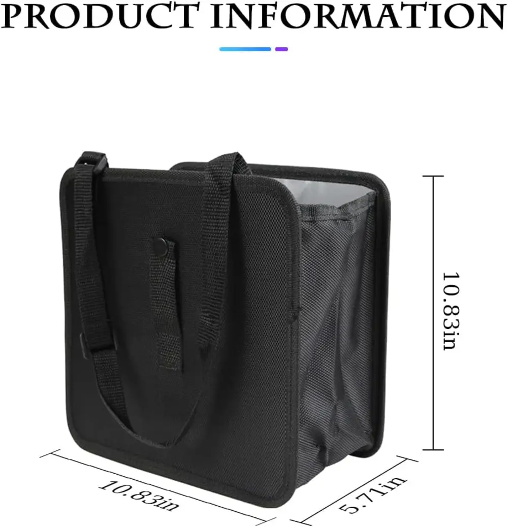 Close-up of the waterproof lining inside the Fekey JF Foldable Car Trash Can