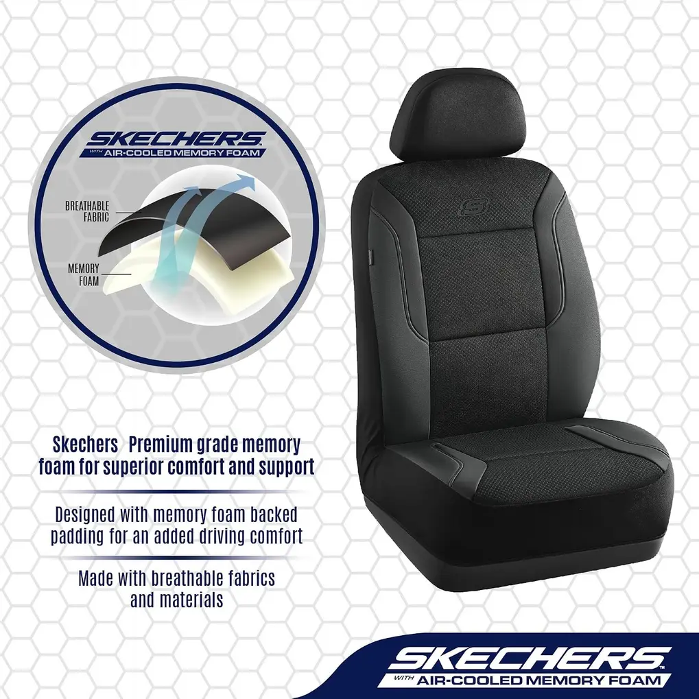 Full view of Skechers Memory Foam Seat Covers