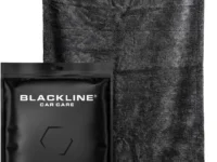Blackline Drying Towel unfolded on a car hood