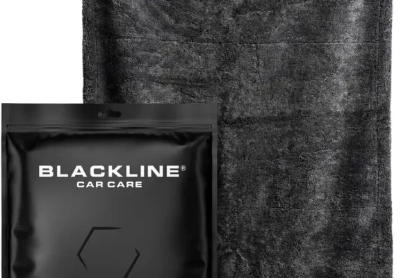 Blackline Drying Towel unfolded on a car hood