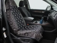Sprints Athletic Running Towel covering a car seat in a detailed, realistic interior shot.