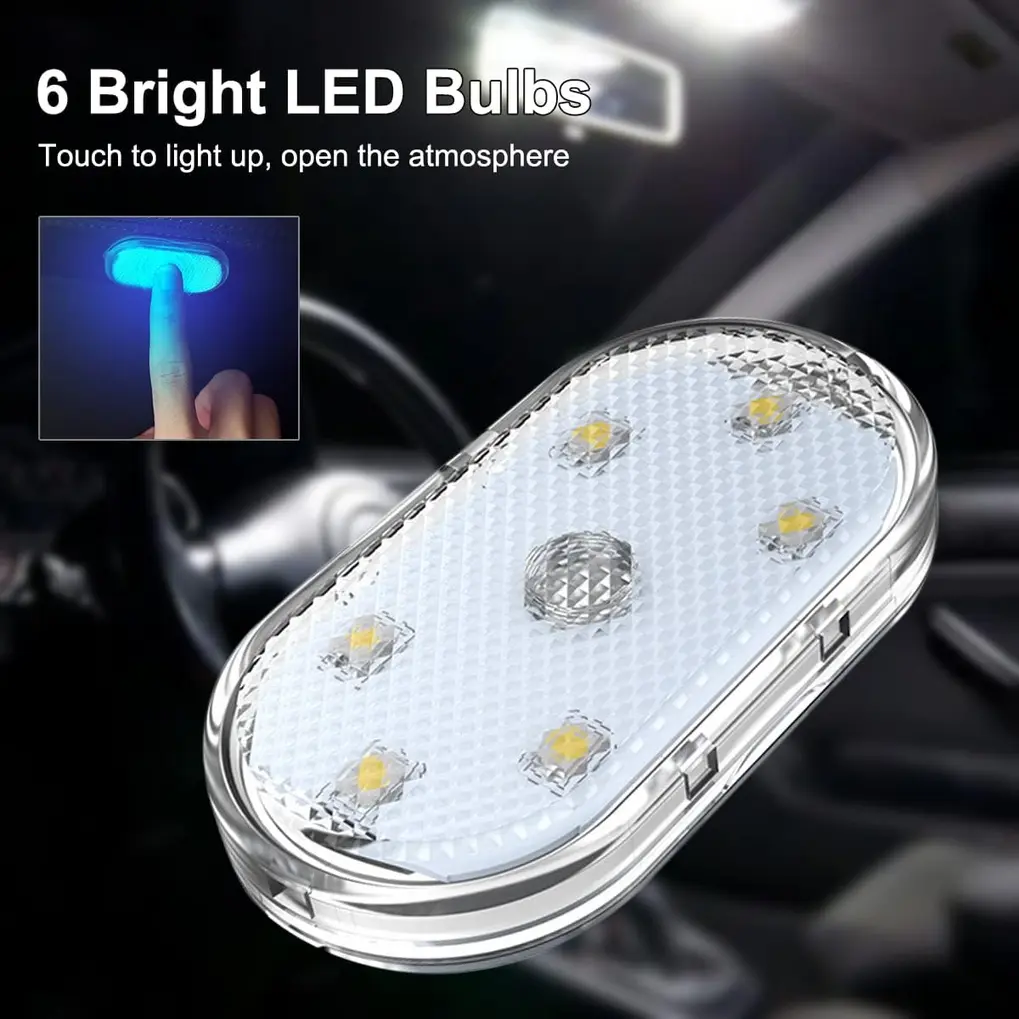 Close-up of a TEKSHINNY Car LED Light being touched to change color