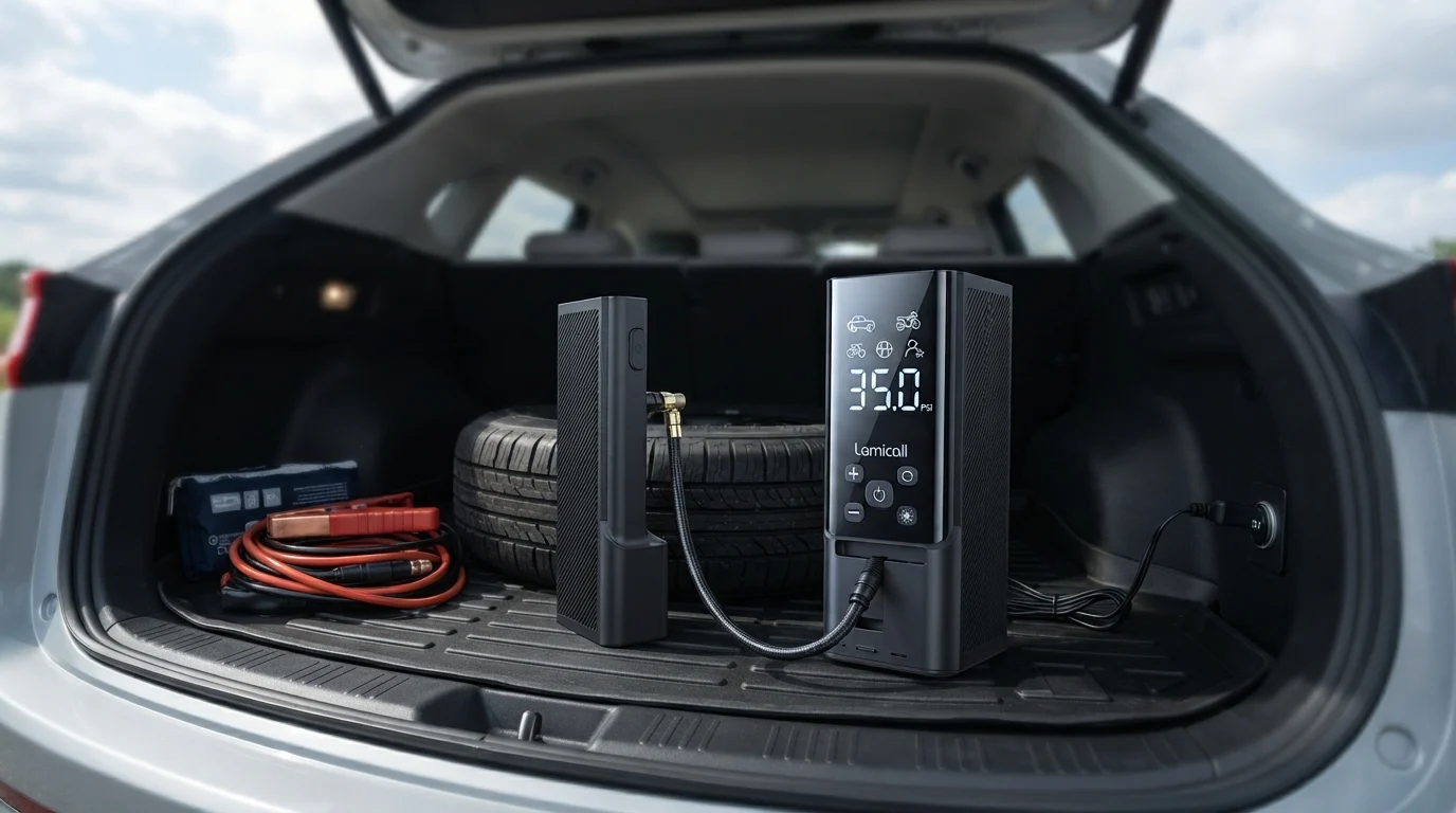 Lamicall Portable Car Tire Inflator Air Compressor