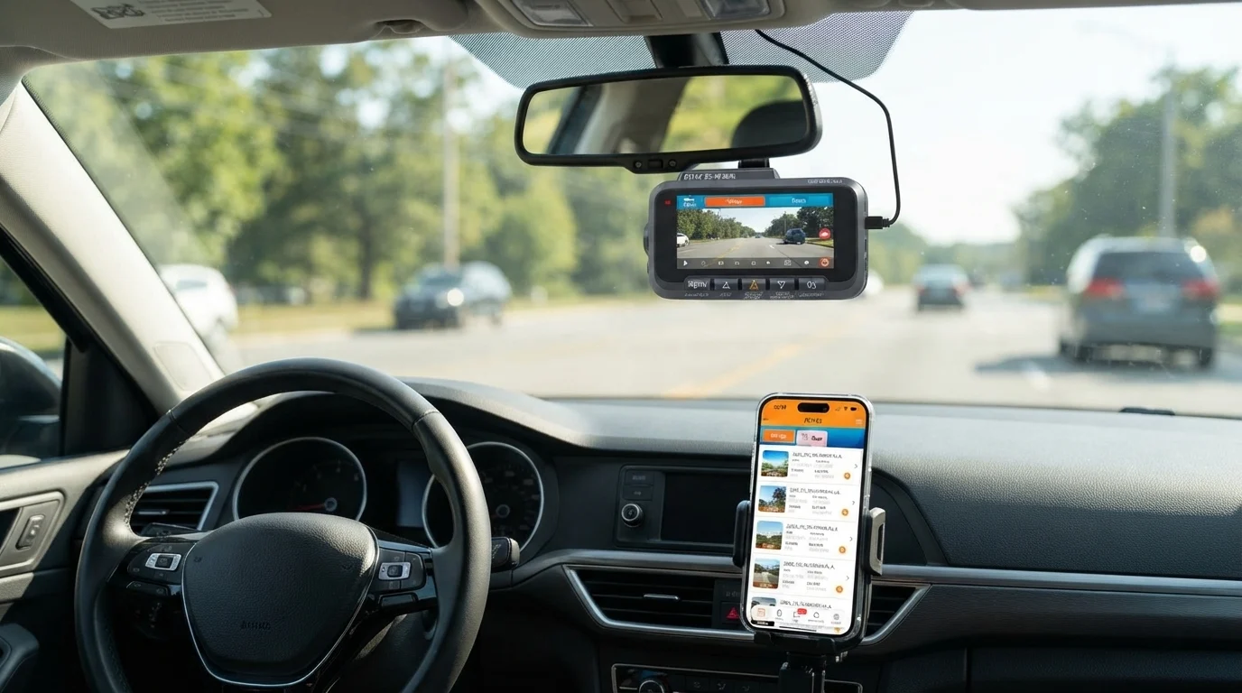 ROVE R2-4K Dual Dash Cam Front and Rear