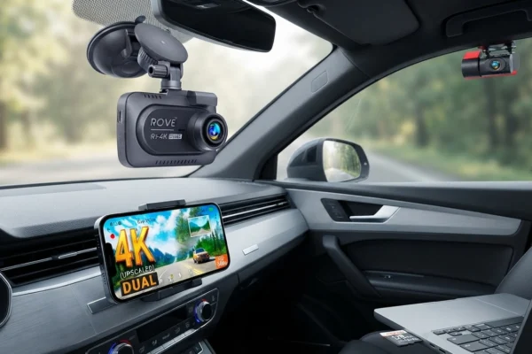 ROVE R2-4K Dual Dash Cam Front and Rear
