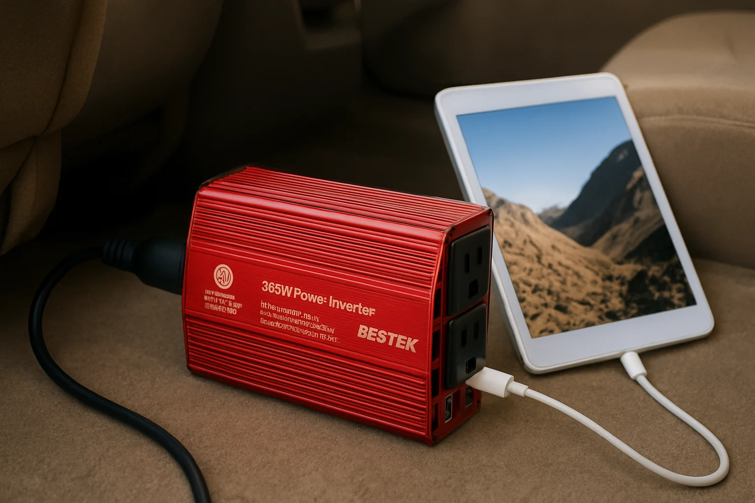 BESTEK Power Inverter DC 12-17V to AC 110V