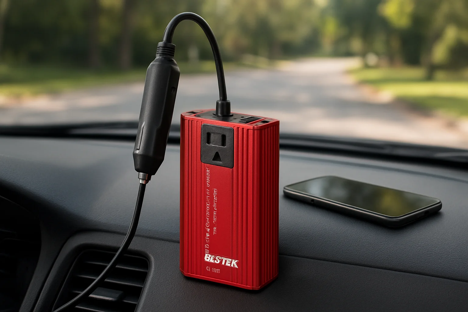 BESTEK Power Inverter DC 12-17V to AC 110V — image 2