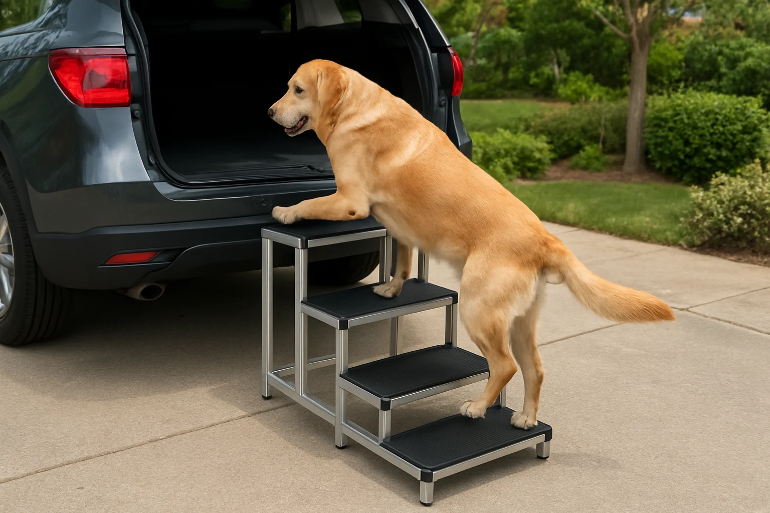 Extra Wide 20" Dog Stairs for Large Dogs