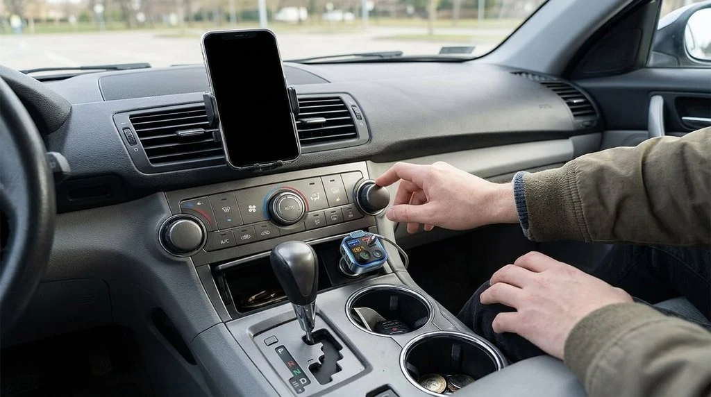 Unbreakcable Bluetooth Fm Transmitter Parked Console